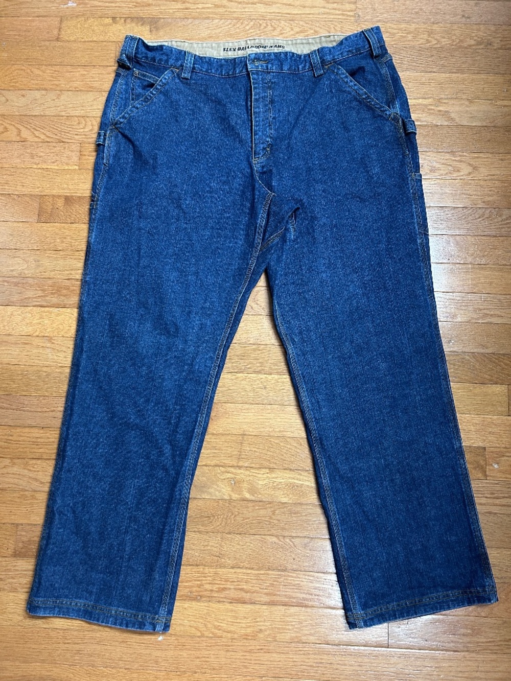 Mens Duluth Flex Ballroom Relaxed Fit Carpenter Jeans 42x32 Dark Wash Excellent